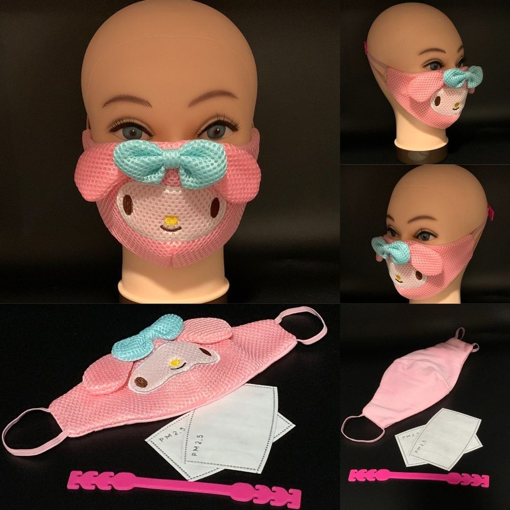 Cute Pink My Melody Cotton Face Mask for Adult